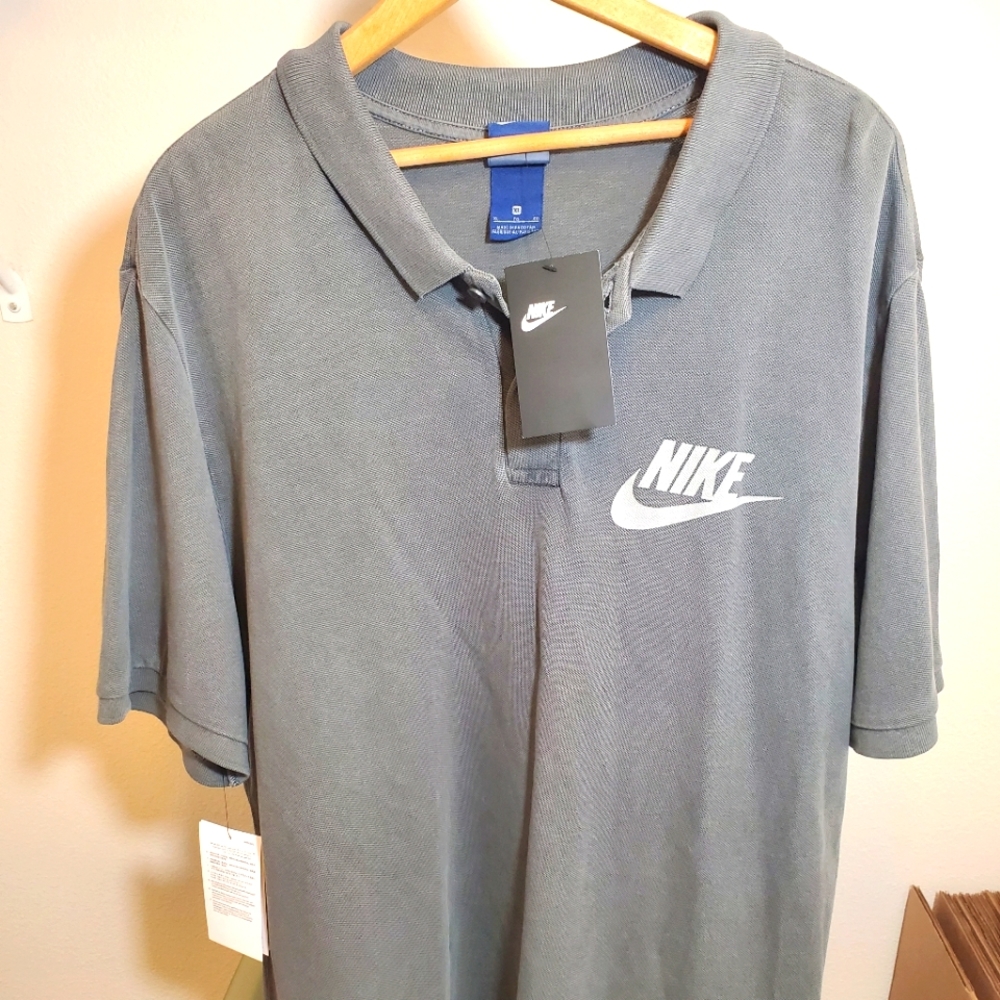 NWT NIKE MEN’S SPORTSWEAR WASHED POLO PQ HBR SHIRTS TOPS FADE GREY SIZE XL